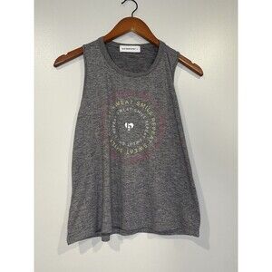 Burn Bootcamp Tank Top Grey Sweat Smile Repeat Size Small
